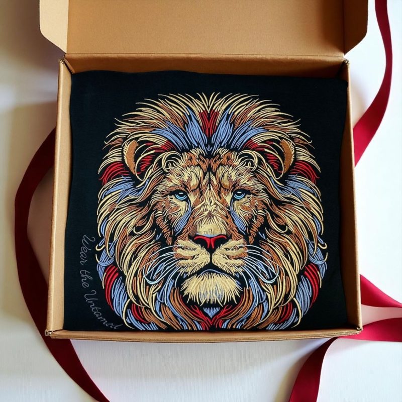 Assegai's untamed Lion hoodie in box